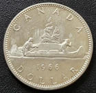 1966 Canada Silver $1 Dollar - 80% Silver