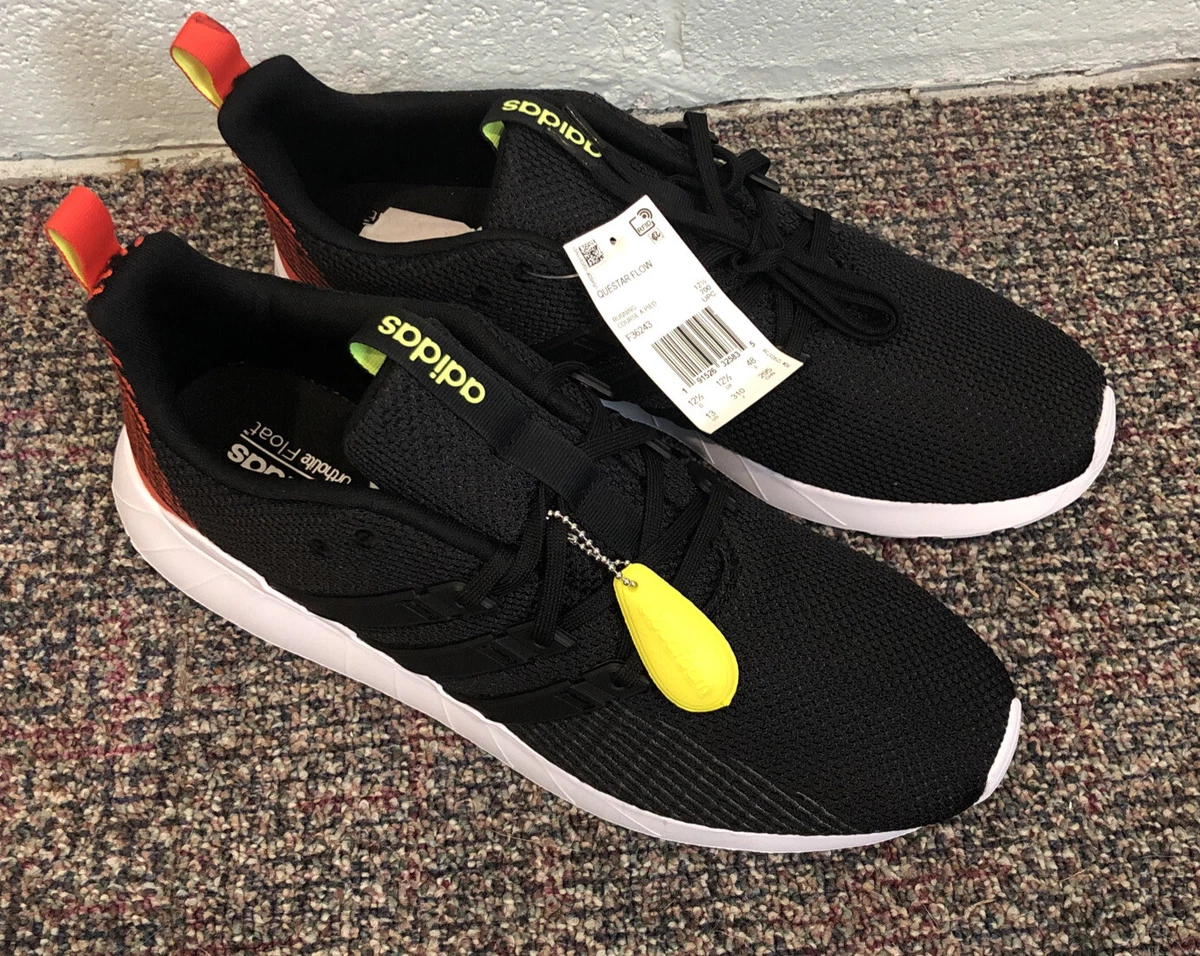 adidas Questar Flow F36243 Black with Orange Size 13 eBay