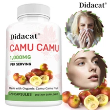 Organic Camu Camu 1000Mg Per Serving Capsules Skin And Immune Health Support