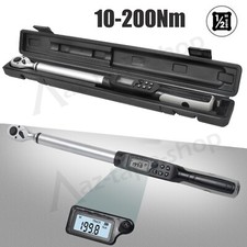 Digital Torque Wrench 10 - 220Nm 1/2" Square Drive Reversible Ratchet Tool 72T