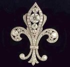 Pin 14k White Gold Plated 3.00Ct Round Cut Moissanite Wedding Brooch