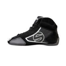 NEW Sparco Mens Yas-Mid Black Suede Motor Sport Racing Driving Shoes Sale