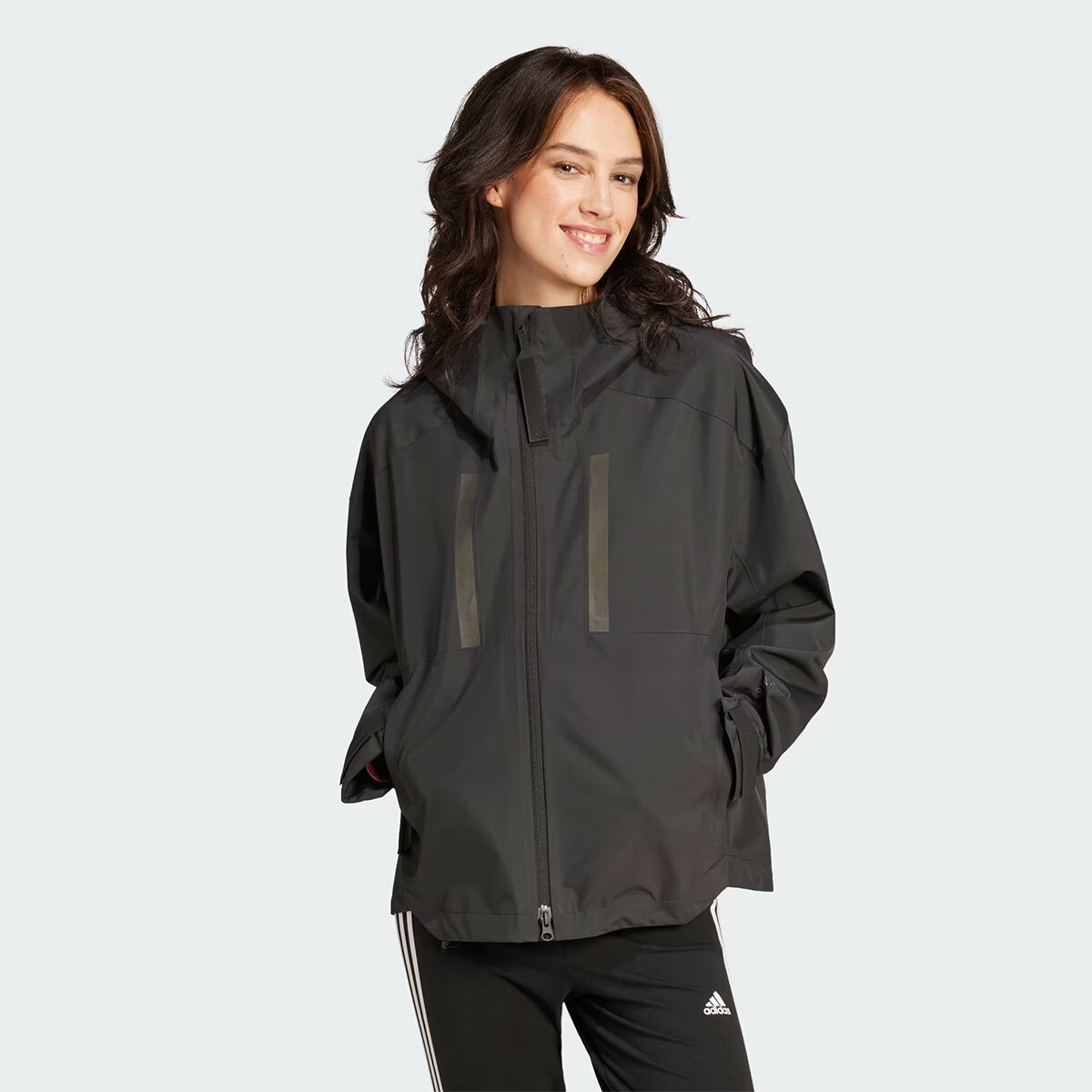 Adidas Womens MYSHELTER RAIN.RDY JACKET IV9774 BLACK XS-L ASIAN