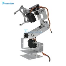 6DOF Mechanical Robotic Arm Clamp Claw Mount Aluminium Set Robot Kit For Arduino