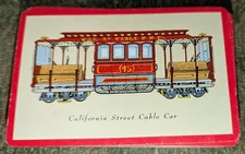 Vintage California Street Cable Car Congress 606 Playing Cards Deck