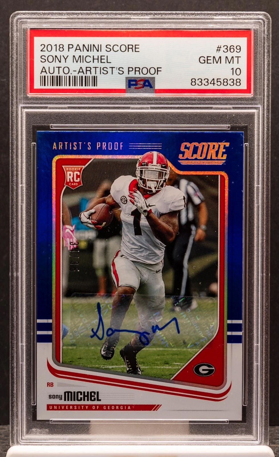 Sony Michel Panini Score #369 Autograph-Artists Proof