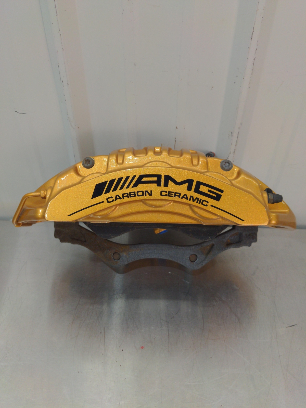 14-16 MERCEDES E63s Right Rh Front Gold Amg Carbon Ceramic Caliper 