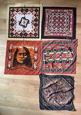 Lot Of 5: Vintage Native American Bandana Handkerchiefs Arvale Rogers Hav A Hank