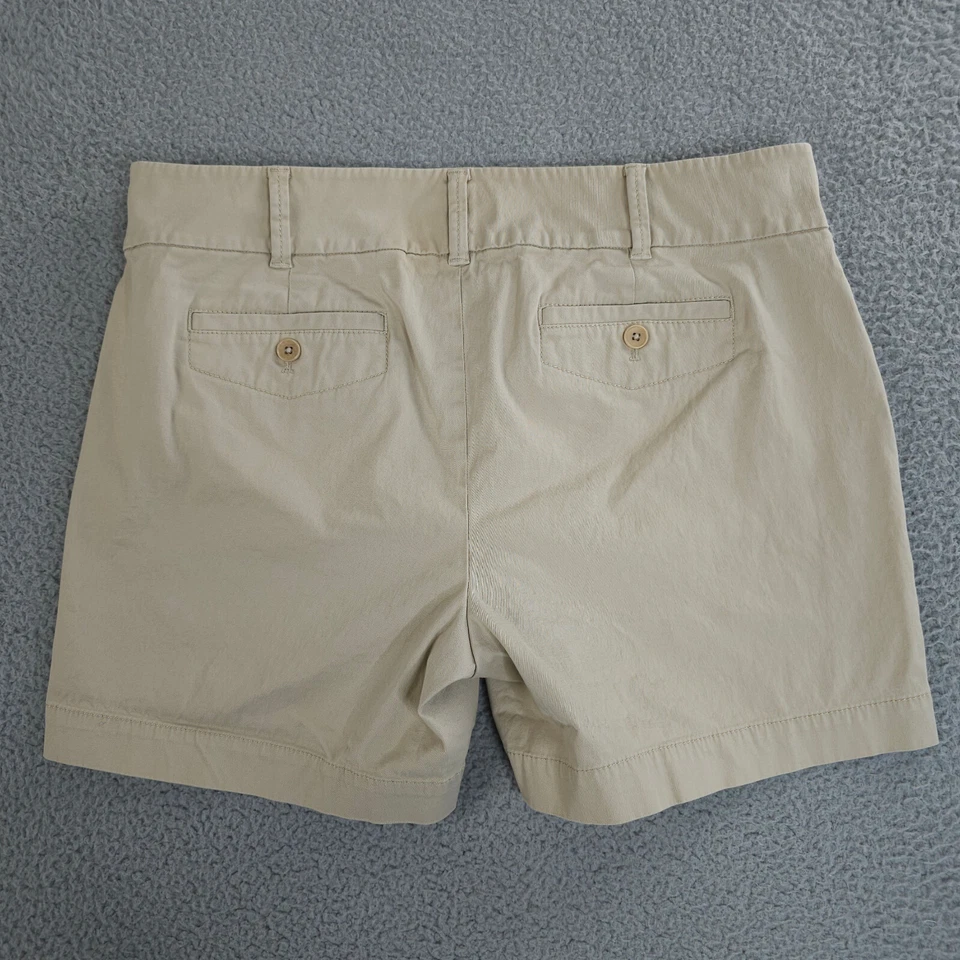 Talbots Shorts Womens 12 Khaki Chino Flat Front Cotton Stretch Casual Golf 5" - Image 2 of 4
