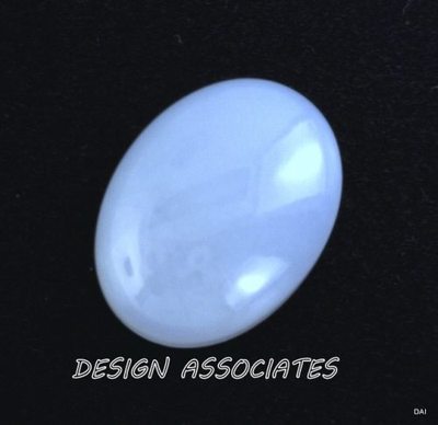  Blue Chalcedony 12 x 10 MM Oval Outstanding Blue Color Cab (173412)