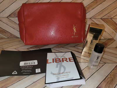 Yves saint laurent Beaute Red Makeup Pouch Promo GWP Blur Primer Libre Pure  Shot