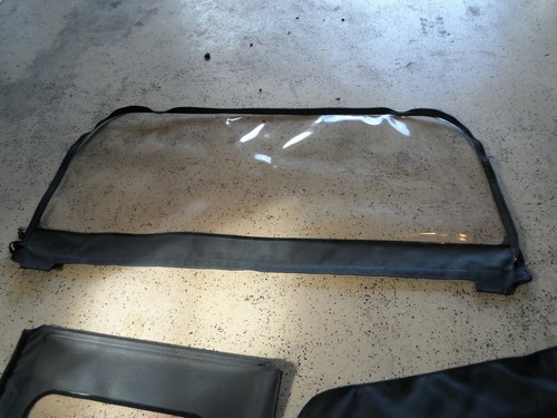 Genuine Jeep Wrangler Canvas Door With Zipper 3 Pieces Rear Cover Green - Picture 4 of 7
