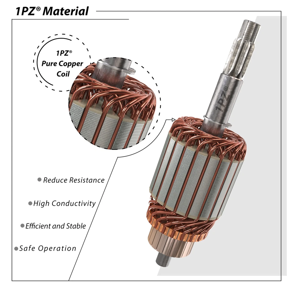 Starter Motor For Honda Fourtrax 300 TRX300 TRX300FW 281cc 2X4 4X4 1988-2000 ATV - Image 4 of 4