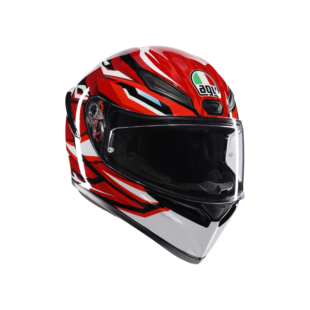 Red Agv Skyline Full-Face Helmet AGV K1 S Lion Black/Red/White