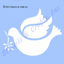 4" DOVE STENCIL BIRD STENCILS VINE LEAF BIRDS TEMPLATE CRAFT SCRAPBOOK PAINT NEW