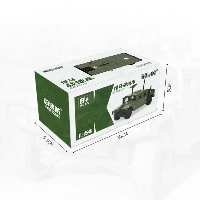 Vehículos militares modelo táctico militar Hummer H1 WILLYS GP aleación 1/64 Foto 4 de 4