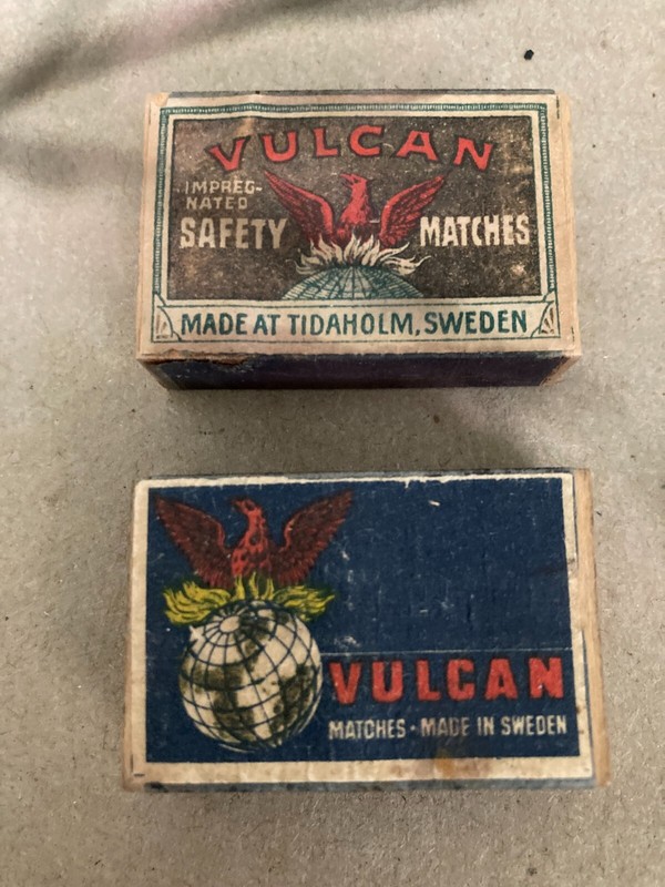 Two VULCAN Match Boxes from Sweden