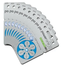 Power One Size 675 MERCURY FREE Hearing Aid Batteries (60 batteries)