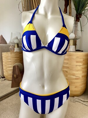 Vintage 80s Women’s Hi Cut String Bikini Bathing Suit Swimsuit XS 90s PC 