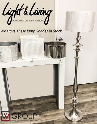 Floor Lamp SALABIM Polished Nickel made by the Quality of Light & Living NIB