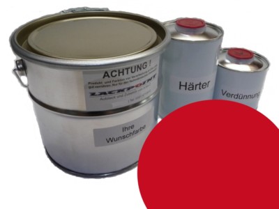 7 Liter Set 2K Car Paint for Suitable VW LA3A Mars Red Lackpoint Uni Colour