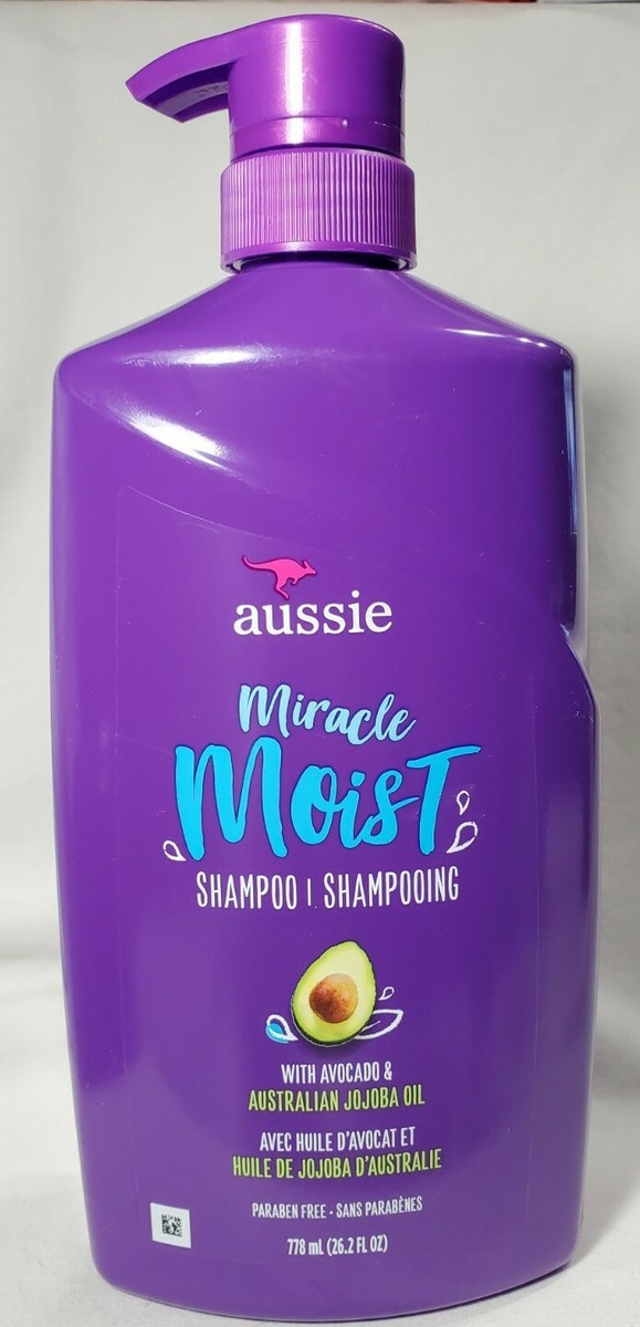 2) Aussie Miracle Moist Shampoo w/ Avocado & Jojoba Oil ~ 26.2 oz