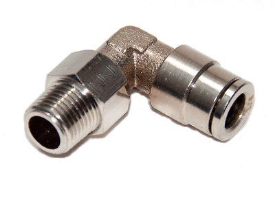 Tube Fitting Swiveling Elbow Metal Push In to Connect  5 PCS 1/4'' OD x 1/8 NPT  