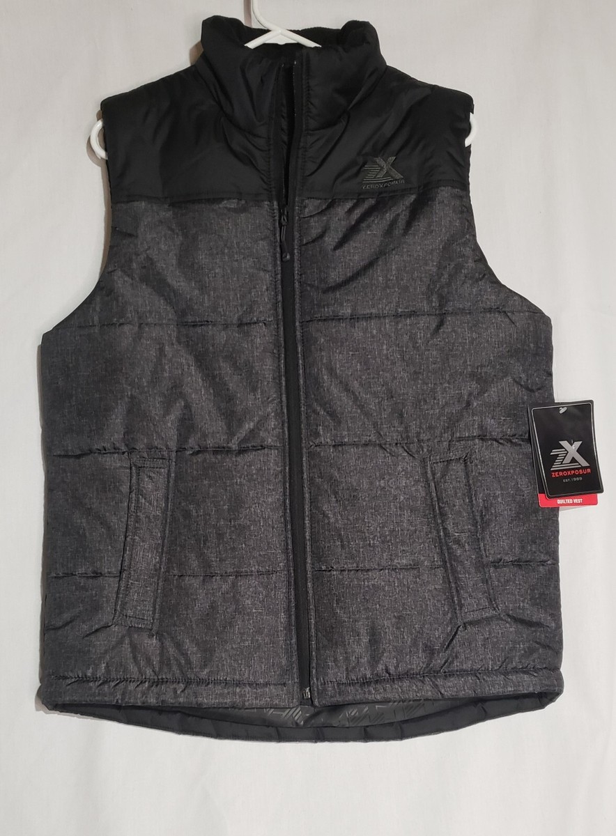 Zeroxposur Mens Quilted Vest Small Warm Insulated QuickDri