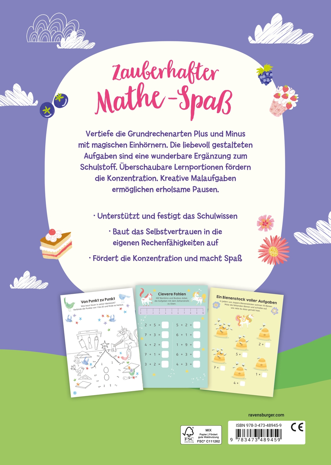 Thumbnail - Ravensburger Einhorn Akademie Erstes Rechnen - Rätselbuch Ab 6 Jahre,
