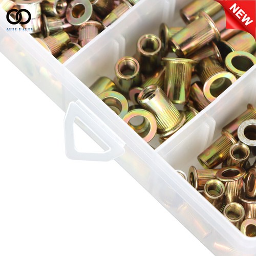 300Pcs Zinc Steel Rivet Nut Kit Rivnut Nutsert Assort 150Pcs Metric+150Pcs SAE - Picture 6 of 8