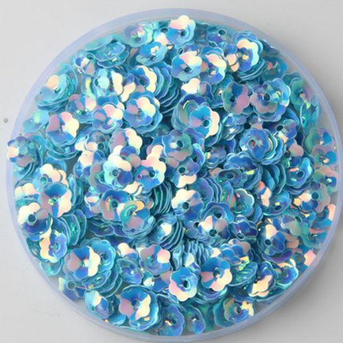 White Plum Flower Pvc Sequins Sewing Craft Women Garments Sequin 5mm 1200pcs - Picture 3 of 32