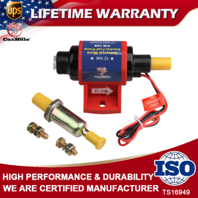 #ad Universal Electric Inline Fuel Pump Carburetor 4 7 PSI Low Pressure Gas Gasoline $23.99