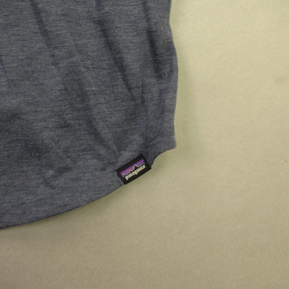 Camisa Patagonia Mujer Pequeña Ligera Entrenamiento Azul Elastizada Manga Corta Foto 2 de 4