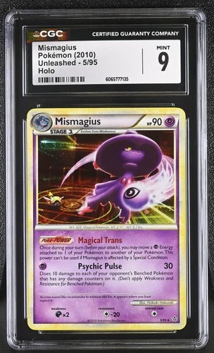 CGC 9 Mismagius 5/95 Holo Unleashed Pokémon Card