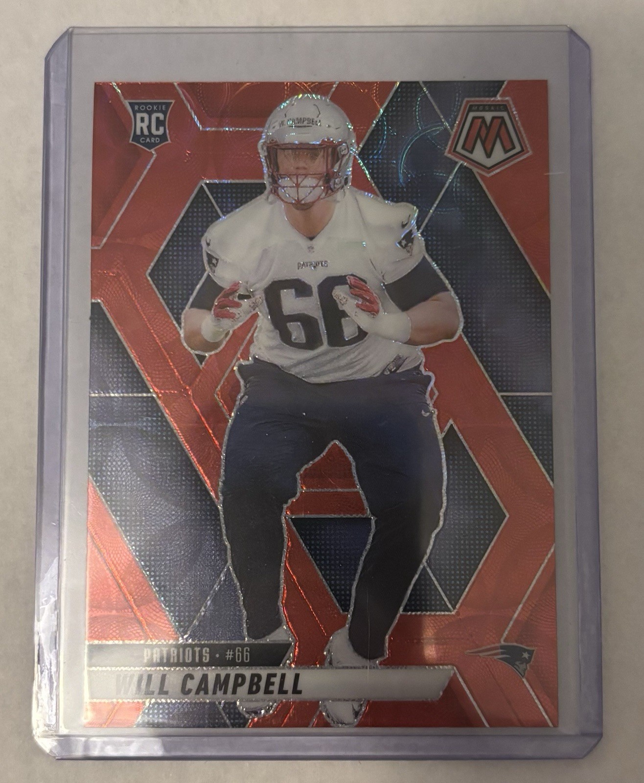 2025 Panini Mosaic - Rookies Will Campbell #378 Red Mosaic Prizm (RC)
