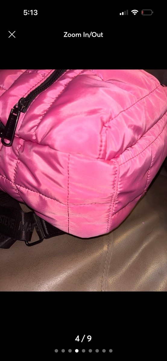 Steve Madden BNunzia Quilted Pink Puffer Backpack. | eBay display picture 2