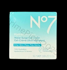 ✨ No7 HydraLuminous Gel Cream 1.69oz 💧 72Hr Hydration 💙 Drier Skin Moisturizer