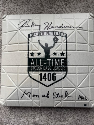 #ad #ad Rickey Henderson ‘Man Of Steal’ Auto Base Oakland A’s Steiner Authen. Rare $2000.00