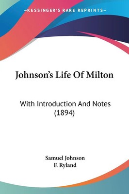 Samuel Johnson | Johnson's Life Of Milton | Taschenbuch | Englisch (2009)