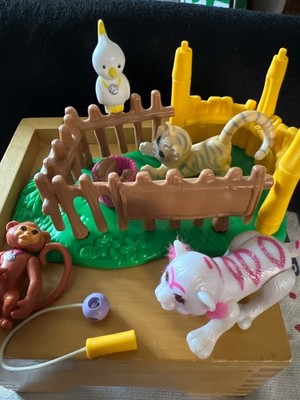 Vintage 1993 Kenner Littlest Pet Shop Zoo Baby Tiger + missing Roof part (e)