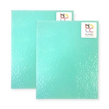 2 Pack Pale Aqua English Muffle Stained Glass   Vintage Ripple Texture  BiNARi