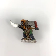 X1 Classic Black Orc Metal With Halberd Metal Warhammer FB | P-00DIT