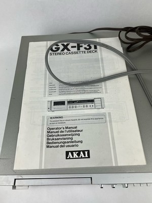 Akai GX-F31 Stereo Cassette Deck Made In Japan (Read Description