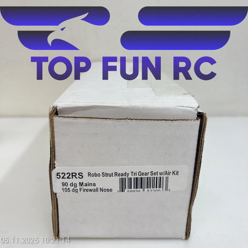 ROBART 522RS ROBO STRUT READY TRI GEAR SET W/ AIR KIT FOR LARGE SCALE RC PLANES - Image 2 of 2