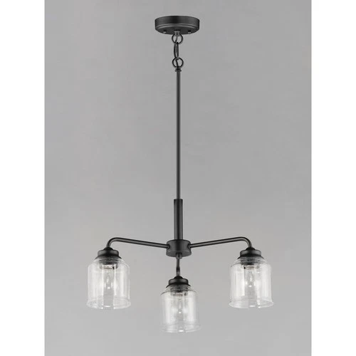 Maxim Lighting 12260CDBK Acadia 3 Light 20 inch Black Chandelier Ceiling Light - Picture 2 of 6