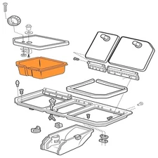 C3 1968-1979 Corvette RH Rear Storage Compartment 3-Door Drop-In Tray Liner
