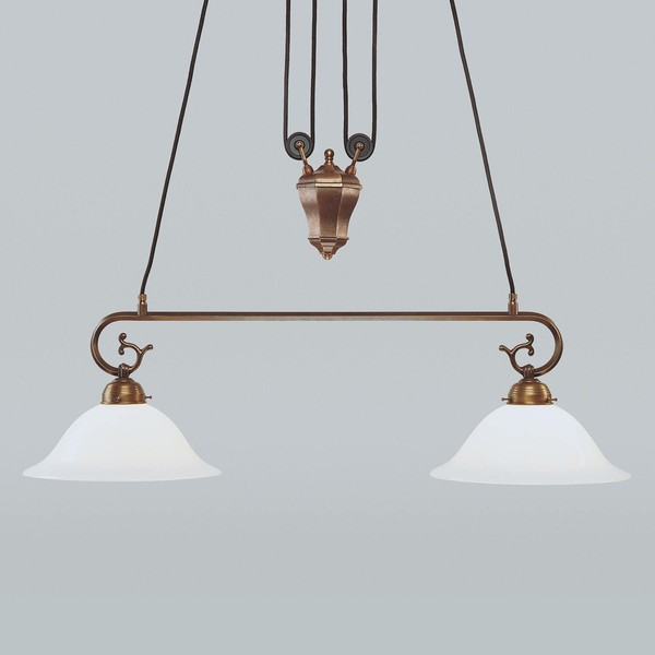 HäNgeleuchte Zugpendel Messing Lampe Pendellampe-image