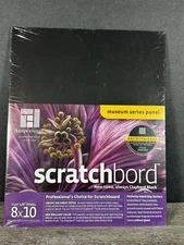 Museum Quality Scratchbord 8x10 Professional Scratch Art Surface Black