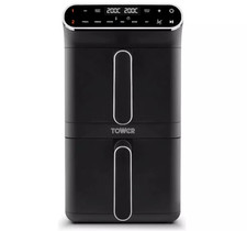 Image of Tower T17190 XL Dual Stack Air Fryer with Digital Control Panel 2 Compartments