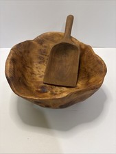 Handmade Natural Root Wooden Bowl Fruit Salad Serving Bowl